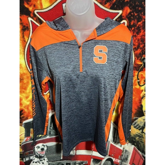 Syracuse University‎ - Colosseum Women’s 1/4 Zip Lightweight Hoodie Size LG - Picture 1 of 7